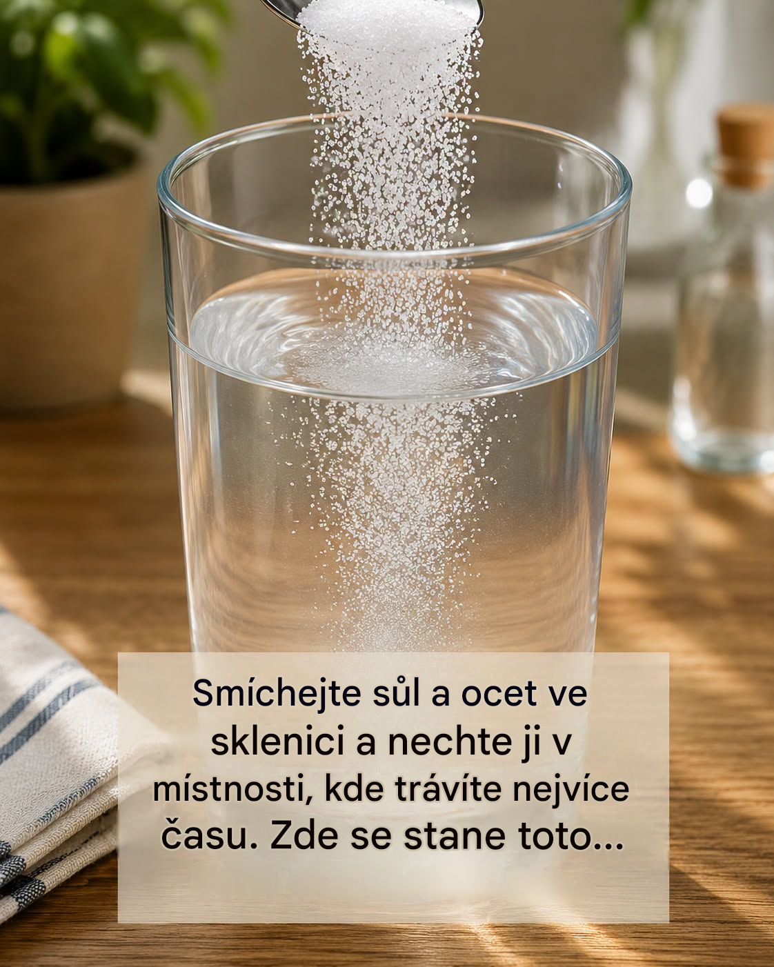 Očistěte energii svého domova přírodním rituálem se solí a octem