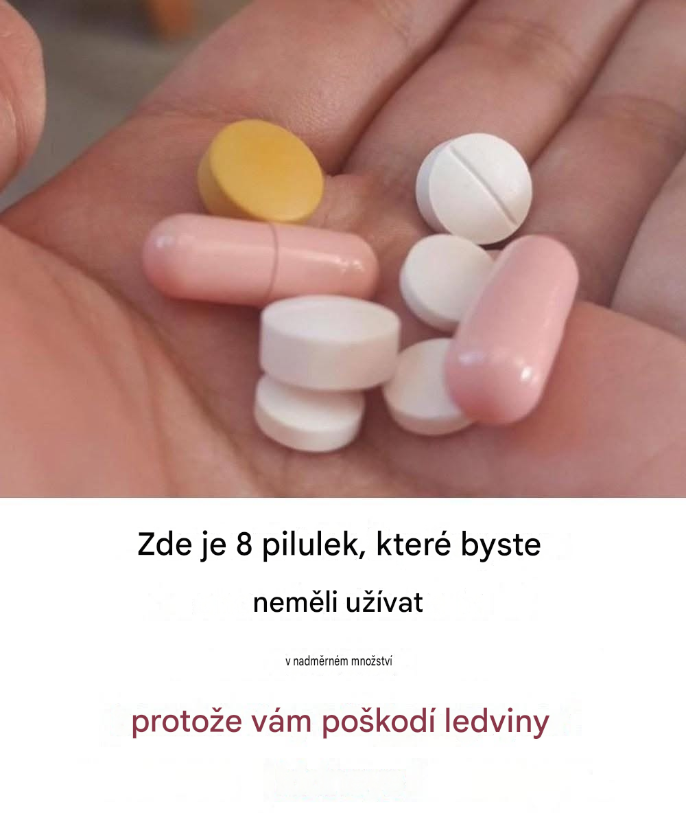 Osm pilulek, které byste neměli užívat, protože poškozují vaše ledviny