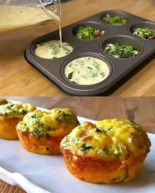Recept na zeleninové omelety na muffiny pro děti