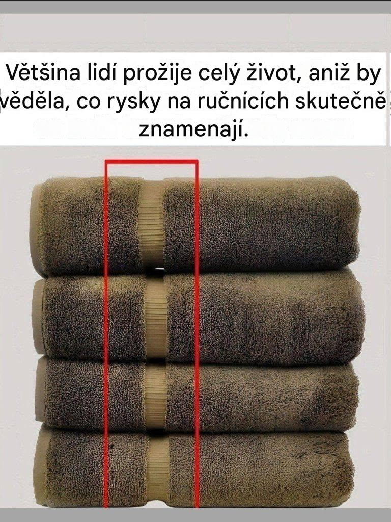 Co doopravdy znamenají čáry na ručnících