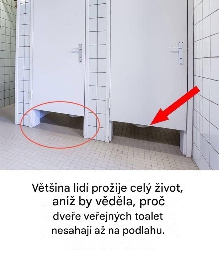 Proč dveře veřejných toalet nedosahují až na podlahu?