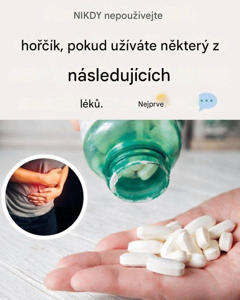 NIKDY nepoužívejte hořčík, pokud užíváte některý z následujících léků…