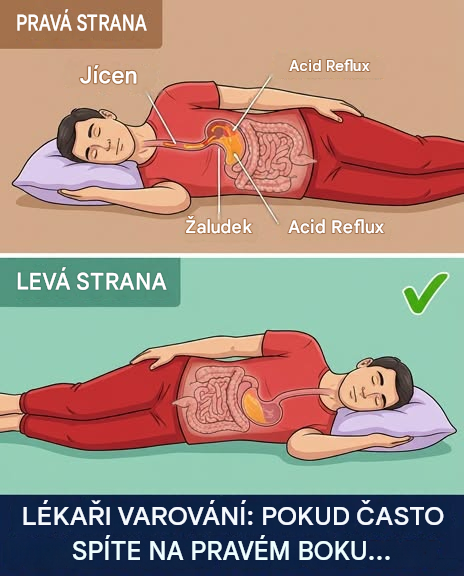 Kyselý reflux: proč je vaše poloha při spaní tak důležitá (a kterou stranu lékaři doporučují)