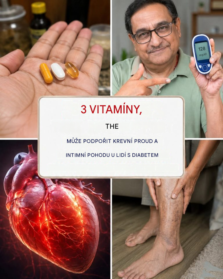 Které 3 vitamíny mohou podpořit krevní oběh a intimní pohodu u lidí s cukrovkou?