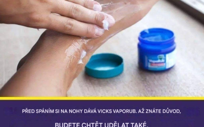 4 výhody aplikace Vick Vaporubu na nohy před spaním