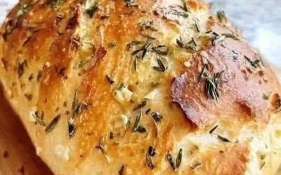 Recept na česnekový chléb bez hnětení z kvásku