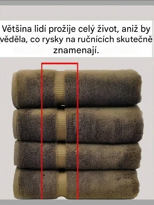 Co doopravdy znamenají čáry na ručnících