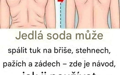 3 recepty s jedlou sodou na spalování břišního tuku