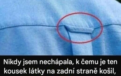 Záhadný háček na zadní straně košil: K čemu vlastně slouží?